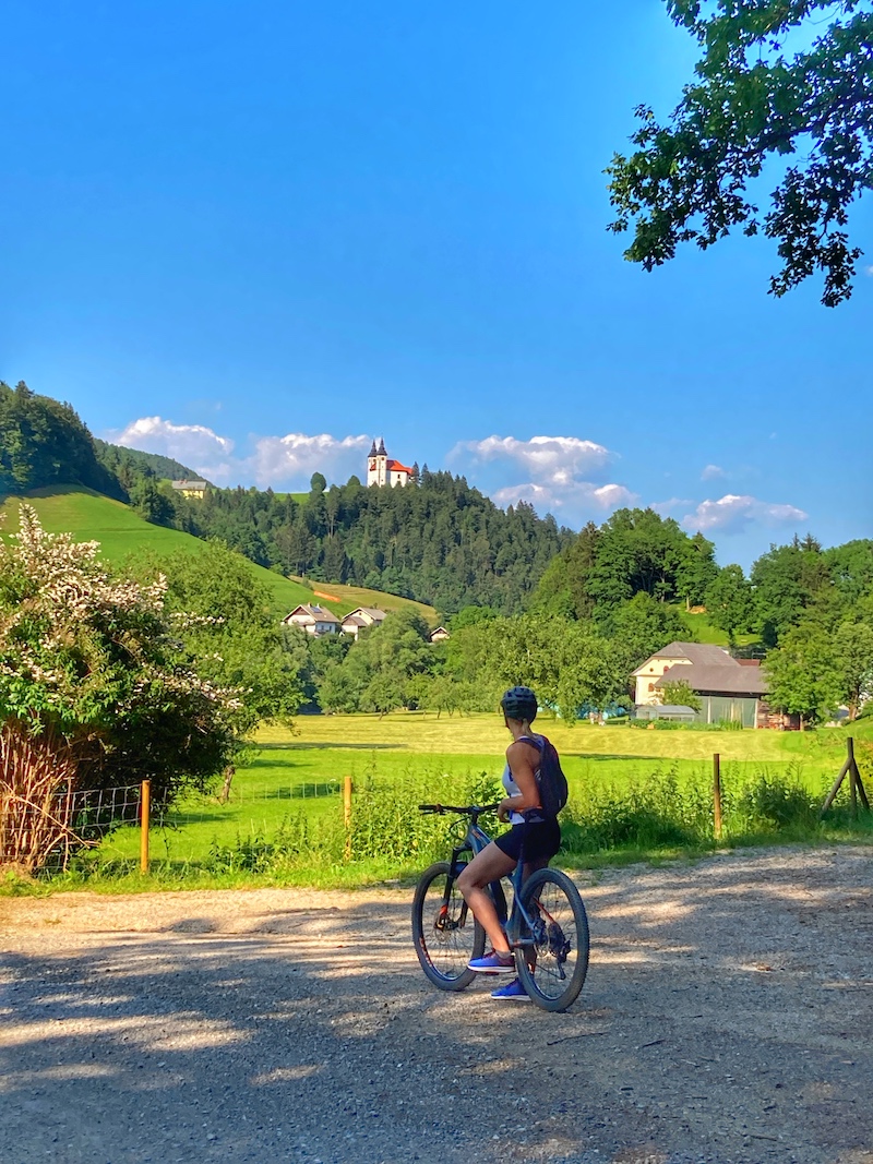Amazing views on E-bike trail in Slovenia